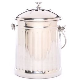 1 Gallon Stainless Steel Counter Top Compost Pail
