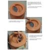 Terra Cotta 50-Gallon Rain Barrel with 4-Foot Garden Hose
