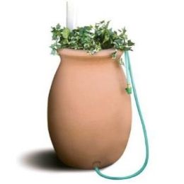 50-Gallon Terra Cotta Rain Water Storage System