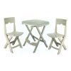 3-Piece Easy Fold Outdoor Bistro Set in Desert Clay Color
