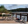 3-Piece Easy Fold Outdoor Bistro Set in Desert Clay Color