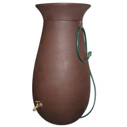 Molded Plastic 65-Gallon Rain Barrel in Dark Brown