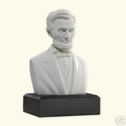 6-inch High Abraham Lincoln Bust Statue Sculpture in White