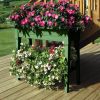 Raised Planter in Sage Green Resin - Great for Patio or Garden