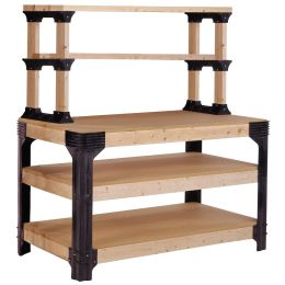 Workbench Shelving Unit Potting Bench Storage System - 2x4 Lumber Not Included