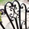 3-Piece Folding Outdoor Patio Furniture Bistro Set in Matte Black Iron