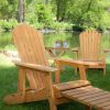 3-Piece Patio Furniture Set with 2 Adirondack Chairs and Side Table