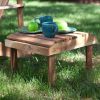 3-Piece Patio Set - 2 Oak Adirondack Chairs and Matching Side Table