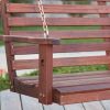 5-Ft Wood Porch Swing with Stand with Oil Stain Finish