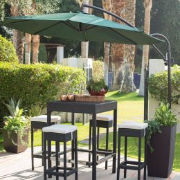 9-Ft Cantilever Offset Patio Umbrella with Forest Green Shade
