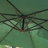 9-Ft Cantilever Offset Patio Umbrella with Forest Green Shade