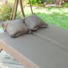 3-Person Convertible Canopy Swing Patio Bed in Chocolate