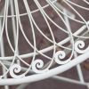 3-Piece Folding Metal Outdoor Patio Furniture Bistro Set in Matte Ivory White
