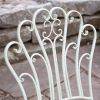 3-Piece Folding Metal Outdoor Patio Furniture Bistro Set in Matte Ivory White