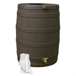 50 Gallon Rain Barrel in UV Resistant Resin with Diverter Kit