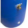 55-Gallon Rain Barrel in Recycled Blue Plastic with Brass Spigot