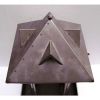 Metal and Glass Bird Feeder with Antique Copper Finish