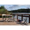 Folding Patio Table in Desert Clay Color Outdoor Resin - Made in USA