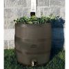 Round Rain Barrel with Built in Planter - 35 Gallon Capacity