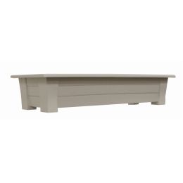 1.25 Cubic Foot Rectangular Garden Planter in Desert Clay Resin - Made in USA