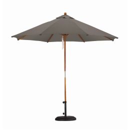 Taupe 9-FT Outdoor Market Umbrella with Taupe Color Canopy