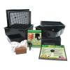 Black Plastic 3-Tray Worm Composting Bin Composter w/ Compost Tea Spigot